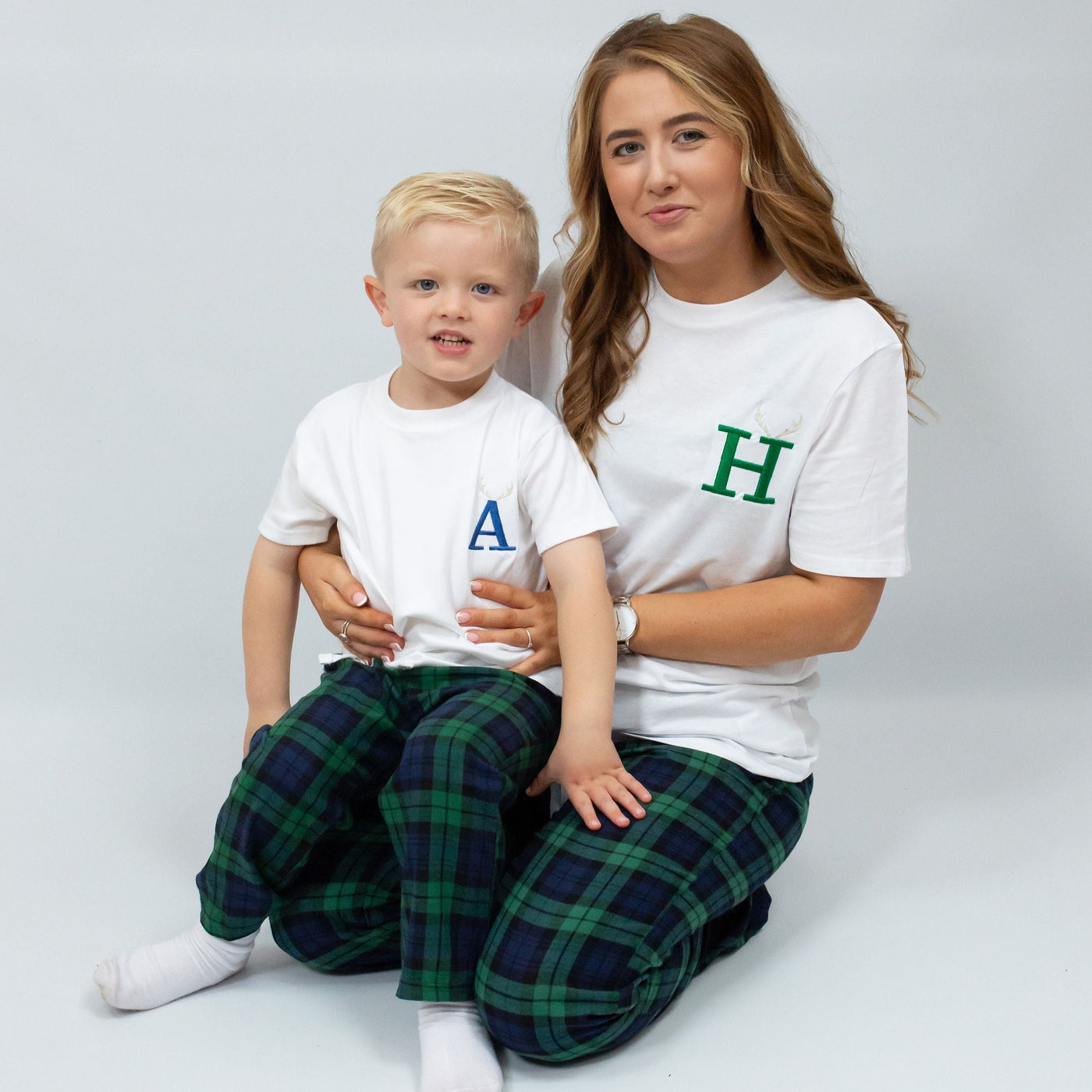 Adults Green Tartan Personalised Pyjamas