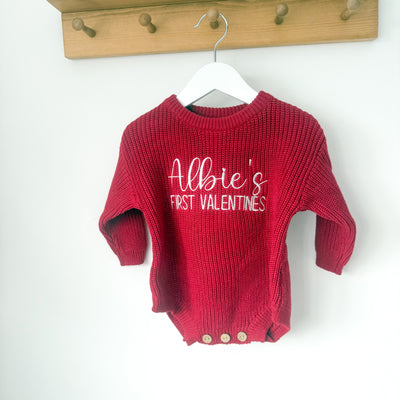 First Valentines Personalised Romper