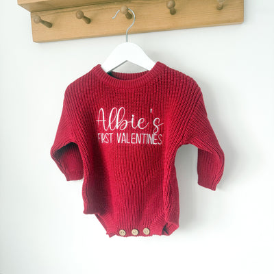 First Valentines Personalised Romper