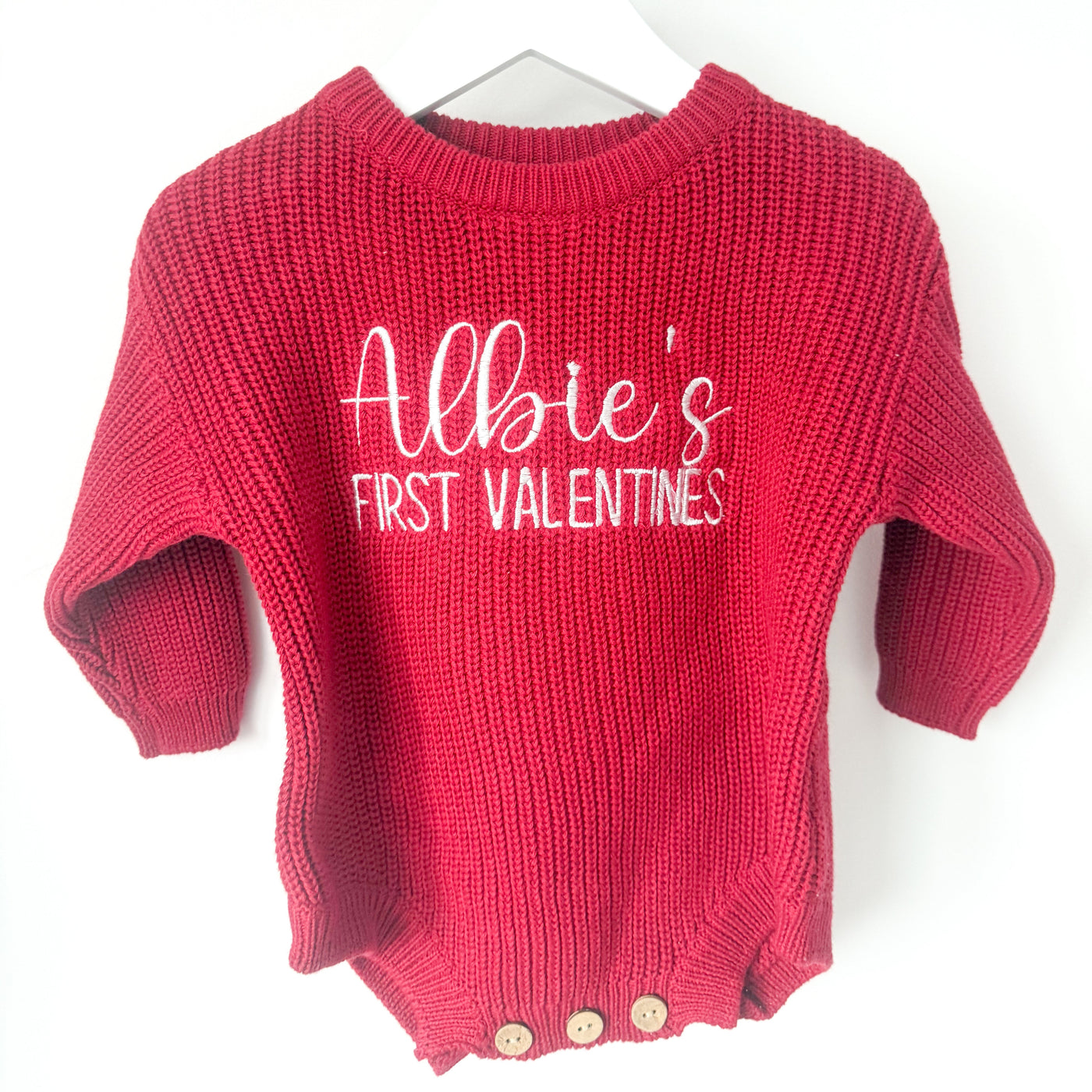 First Valentines Personalised Romper