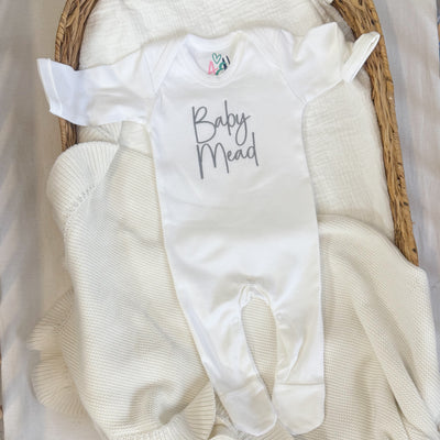 Baby Personalised Script Sleepsuit