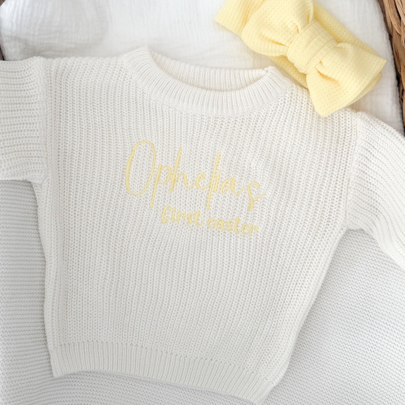 First Easter Personalised Knitted Jumper