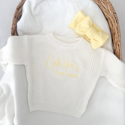 First Easter Personalised Knitted Jumper