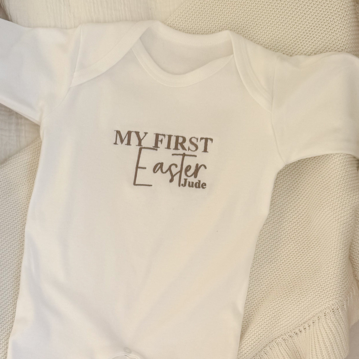 Personalised First Easter Sleepsuit/ Vest