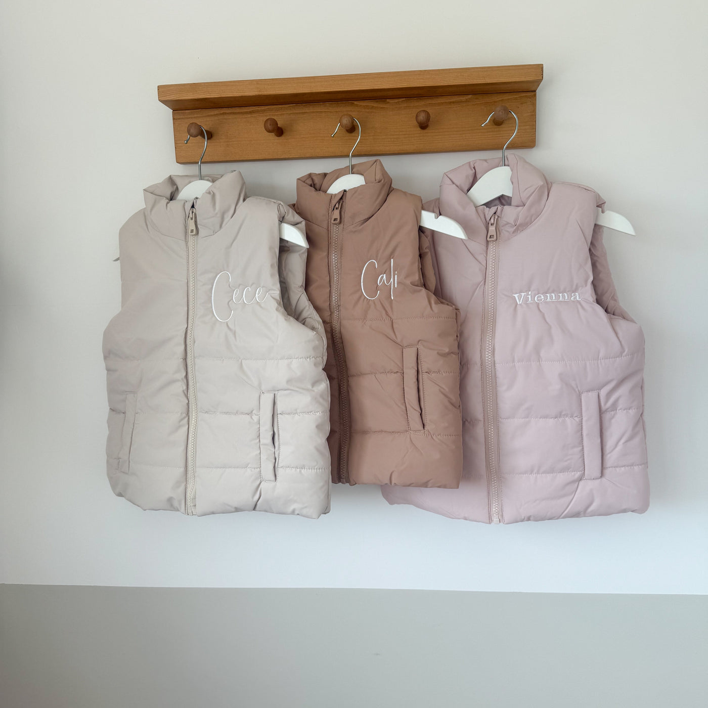 Taupe Personalised Padded Gilet