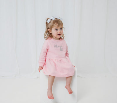 Personalised Candy Pink Sweater Dress - Amber and Noah