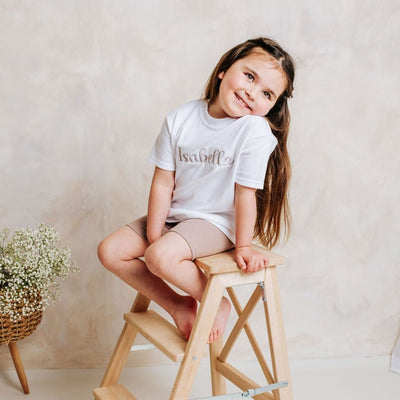 Personalised Tshirt and Sand Cycling Short Set - Amber and Noah